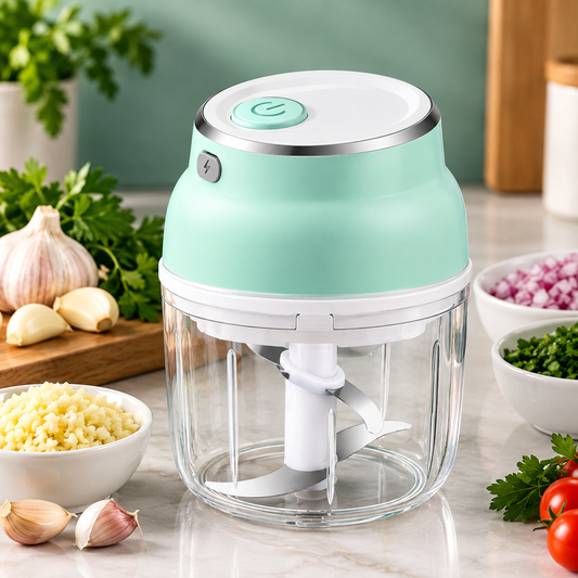 Portable Electric Mini Garlic Cutter Masher